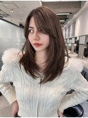 【稲永麻衣】レイヤーカット+顔周りカット+ミディアム+韓国ヘア