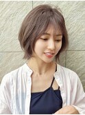 【立松佳祐】韓国レイヤー 顔周りカット グレージュ 30代