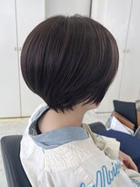 ヘアーカッティングガーデン ジャック モアザン 松山店 ダークブラウン×インナーレイヤー スムースハンサムショート
