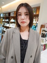 ビファインクーアヴェダ(Be fine coo AVEDA)&nbsp;大人女子ブラウン　レイヤーボブ　顔周りカット