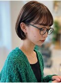 ショートボブ20代30代40代◎前髪あり丸みショートミニボブ大宮