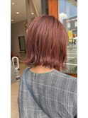 crenierで作るコーラルピンクのボブ●