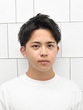 メリケンバーバーショップ コウベ(MERICAN BARBERSHOP KOBE) 韓国マッシュ風カジュアル73アップバングツイスパショート