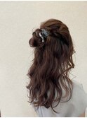 ゆるふわハーフアップ☆ヘアアレンジ お呼ばれパーティ♪