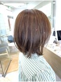 大人可愛い20代30代40代小顔ウルフレイヤーミディアム