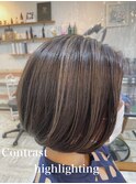 REAL SALON WORK～前下がりボブ/コントラストハイライト