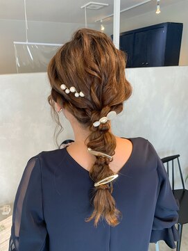 バレッタ(barretta) 結婚式へアセット編み下ろし