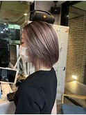 #黒髪#ボブルフ#ネビージュ#小顔#ワンレン