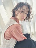 20代30代ほつれショート/パールベージュ/可愛いボブ