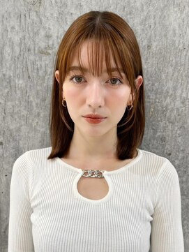 シーシンジュク 新宿南口(Sea shinjuku) 韓国風前髪×シルキーベージュ【髪質改善/新宿/デザインカラー】