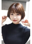 20代30代40代50代 大人透明感カラー　小顔ショート