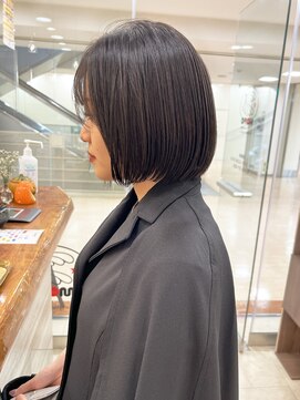 モリオ フロム ロンドン サッポロファクトリー店(morio FROM LONDON) 【morio】札幌ボブ　ぱつっと黒髪ナチュラルボブ