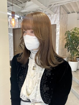 マセナ(Masena) 韓国風くびれヘア/オリーブベージュ/顔周りカット/くびれミディ