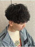 メンズナチュラルマッシュゆるふわパーマシャドウパーマ質感重視