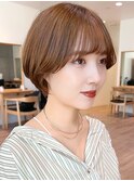 say. ぱっつん前髪 前髪パーマ ニュアンスカラー アースカラー