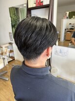 ナチュラル(Natural)&nbsp;センターパート×メンズマッシュ