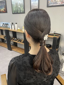 ウェイビー 桜木町店(WAVY) 【WAVY hair set】大人上品ローポニー