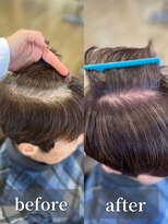 シンズ 仏生山店(SHIN'S)&nbsp;白髪ぼかしカラー×ショートスタイル