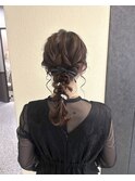 ミディアムでも可愛く＊ふわふわあみおろし/結婚式.お呼ばれ