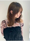 シアーカラー セミディ 似合わせカット くびレイヤー カール
