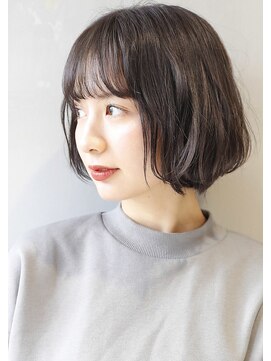 ガリカ 両国(Gallica) 『 グレージュ × 透け感 』丸みショート シースルーバング☆