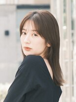 ガーデンヨコハマエスト(GARDEN YOKOHAMA est)&nbsp;ミディアムヘア　くびれヘア　レイヤーカット　前髪　暗めカラー