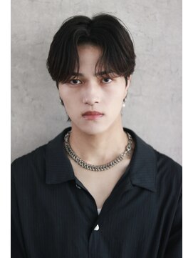 エイル 北堀江(Eir) センターパート ニュアンスパーマ ダウンパーマ ウルフ 韓国風