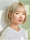 忙しい30代に人気！越谷の時短ボブ×ヘーホワイトベージュ