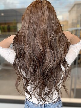 アース 市川店(HAIR & MAKE EARTH) 20代30代◎秋の透け感ミルクティーベージュロング