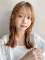 リヤン 表参道(lyann)&nbsp;小顔オリーブグレークラゲヘアーココアベージュ外ハネa