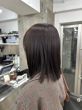 韓国顔まわりレイヤーカットグレージュオリーブベージュブラウン