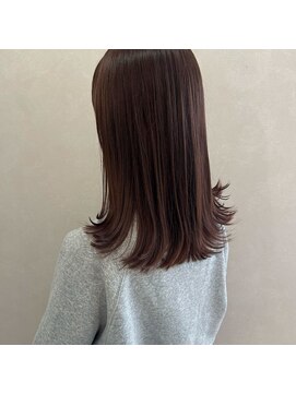 アンドワン 自由が丘(＆ONE) 【&ONE 自由が丘】くすみブラウン×切りっぱなしミディアム