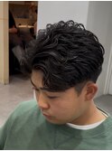 シャドウパーマフェザーパーママッシュ×センターパート2Way