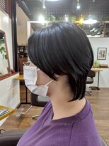 ヘアメイクボッカ(hair make Bokka)&nbsp;前下がりショートボブ×黒髪