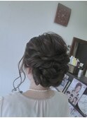 結婚式お呼ばれモコモコツイストアップ