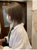 ＊ナチュラルウルフ レイヤーカット ミルクティカラー 表参道