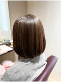 20代30代40代ストレートボブリップラインモカベージュ