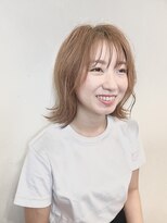 チャクラ アルカ ヘアサロン(Chakura arka Hair Salon) くびれミディ、ベージュバレイヤージュ 　[バレイヤージュ]