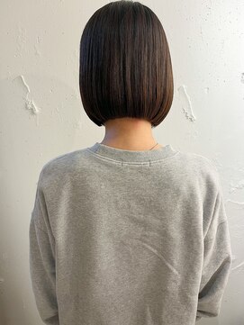 ラミエ バイ メルト 吉祥寺(lamie by melt) "久保田"ミニボブ大人ボブ暗髪ボブ切りっぱなしボブまとまるボブ