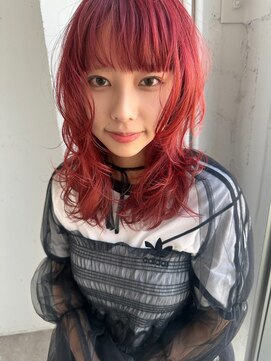 アルテペロ(arte pelo) 【artepelo】レイヤーカット/チェリーレッド//