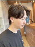 メンズ ニュアンスパーマ センターパート カルマワンカール 調布