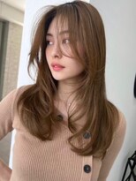 ソヨン 金山店(SOYON)&nbsp;波巻き/小顔/似合わせカット/フェミニンロング/黒髪/ネビージュ