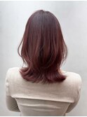 くびれヘア顔周りレイヤーロングくびれミディ_ba541741