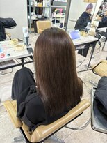 アジールヘア 所沢プロペ通り店(agir hair)&nbsp;マロンベージュくびれヘア顔周りレイヤー夏ケアブリーチ所沢韓国