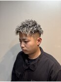 ツイストパーマ×メッシュカラー