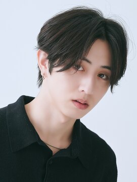 エルマーク 四条烏丸(L-MARK) センターパート/ニュアンスパーマ/カルマパーマ/メンズ/眉毛