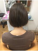 前下がりボブでナチュラルブラウン