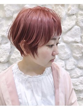 モアナ バイ ヘッドライト 沖縄東崎店(Moana by HEADLIGHT) Moana【東崎】#ショート#大人かわいい#ケアブリーチ#ピンク