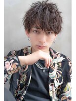 メゾンバイハバナ(maison by HAVANA)&nbsp;メンズビジネスツーブロックアップバング束感ショートマッシュ