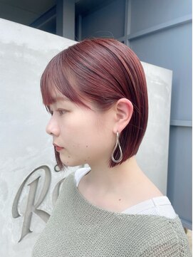 サロンロール(Salon Roll) ぱつッとボブ×カシスブラウン